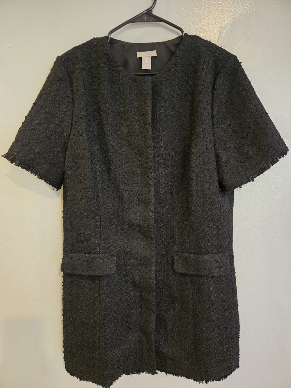 H&M Black Bouclé Dress- Size L NWOT